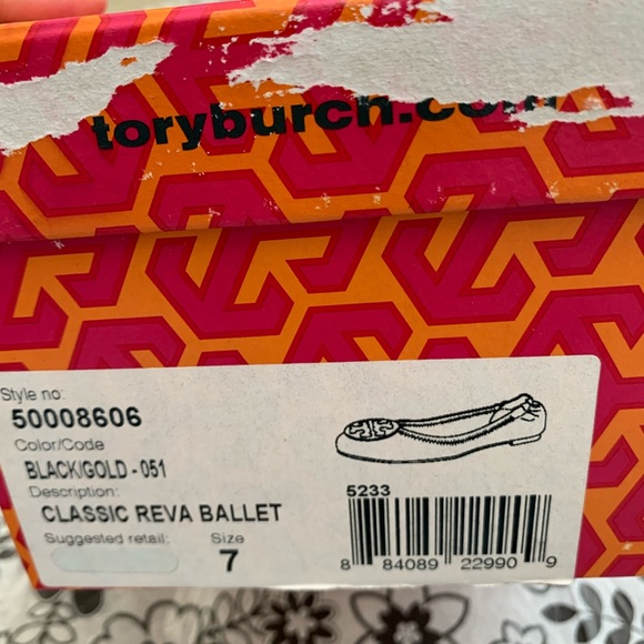 Tory Burch Reva Flats, Black, Size 7 - Picture 11 of 11